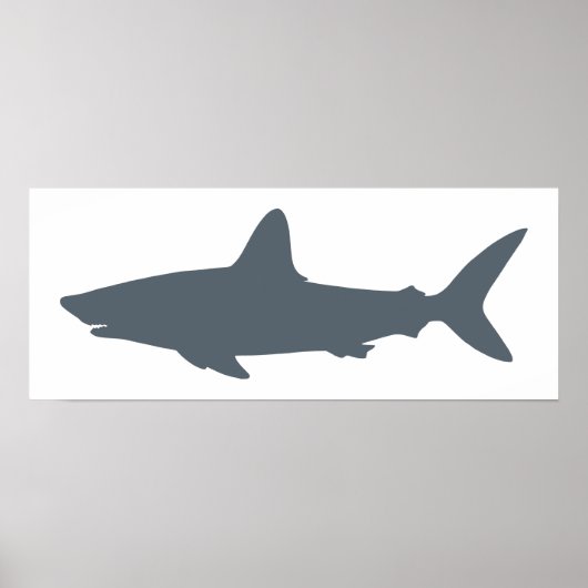 Weißer und Stormy Weather Shark Poster (Vorne)