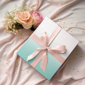 Weißer und Türkiser Ombre Geschenkpapier