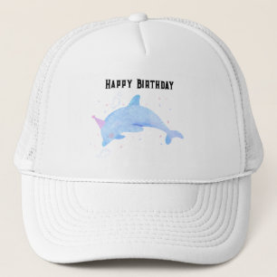Weißer und Weißer Delfin Bild Alles Gute zum Gebur Truckerkappe