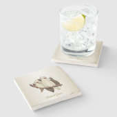 Weißer Untersetzer (Seitenansicht)