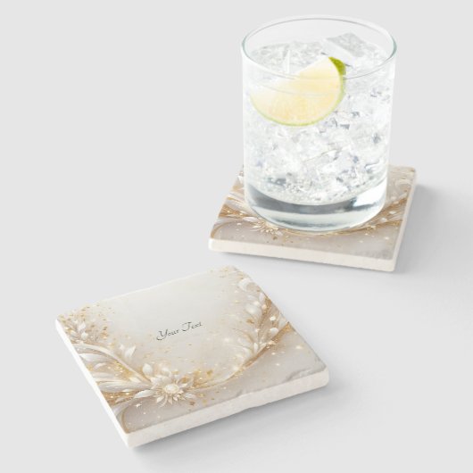 Weißer Untersetzer (Seitenansicht)