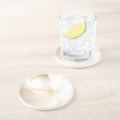 Weißer Untersetzer Sandstein (Seite)