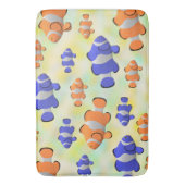 Weißer Unterwasserozean 3d blauer Orangenfisch Badematte (Vorderseite Vertikal)