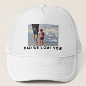 Weißer Vater, wir Liebe dich. Vatertag-Foto Truckerkappe (Vorderseite)
