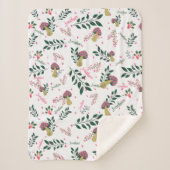 Weißer verzauberter Fairy Forest Kinderzimmer Indi Sherpadecke (Vorderseite)