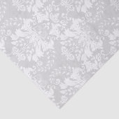 Weißer Verzierter Wirbel mit hellgrauem Hintergrun Seidenpapier (Ausschnitt)
