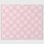 Weißer Viktorianischer Damast in rosa Geschenkpapier (Flach)