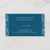 Weißer Vintager paisley-grüner Hintergrund Visitenkarte (Rückseite)