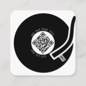 Weißer Vinyl LP | Music QR Code Quadratische Visitenkarte (Vorderseite)
