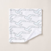 Weißer Vogel in der Wohngestaltung Badhandtuch Set (Waschlappen)