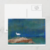 Weißer Vogel Postkarte (Vorne/Hinten)