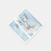Weißer Vogel Serviette (Ecke)