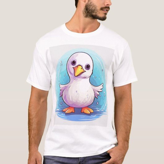Weißer Vogel T-Shirt (Vorderseite)