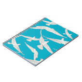 Weißer Vogel, Taubenmuster Notizblock (Linke Seite)