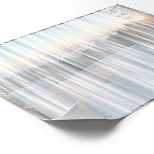 Weißer Vorhang #1 Poster (Ecke)