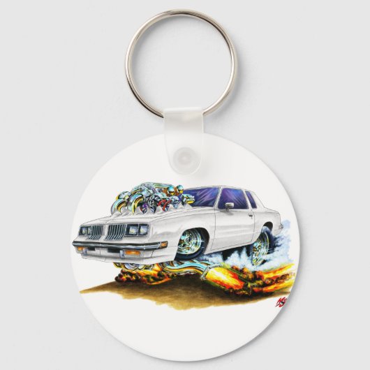 Weißer Wagen 1983-88 Schlüsselanhänger (Vorderseite)