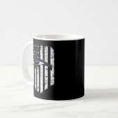 Weißer Wal der amerikanischen Flagge Orca Killer 4 Kaffeetasse (Vorderseite Links)