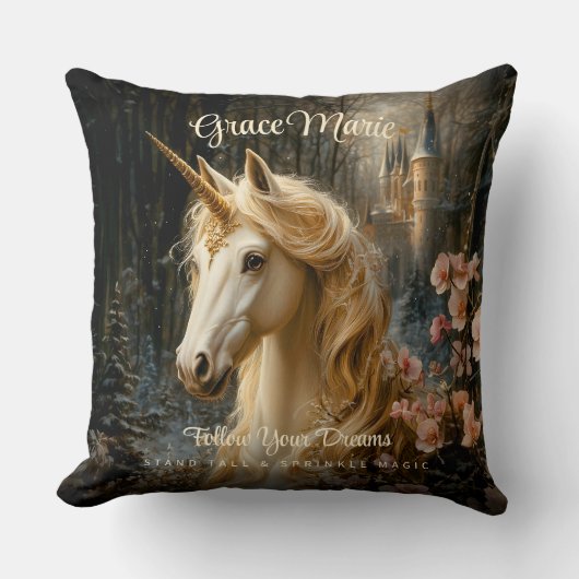 Weißer Wald Unicorn Rosa Traumstrecke Airolo - Gle Kissen (Vorderseite)