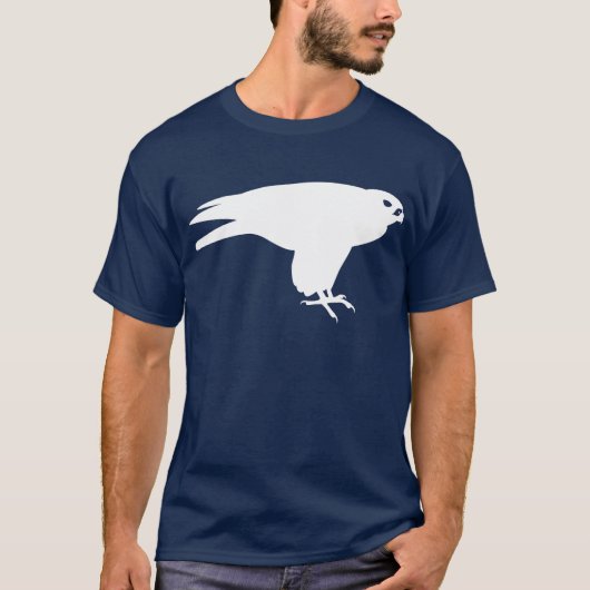 Weißer Wanderfalke-Tierdruck T-Shirt (Vorderseite)