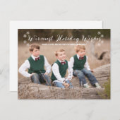 Weißer wärmer Urlaub wünscht Foto Postkarte (Vorne/Hinten)