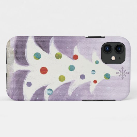 Weißer Weihnachtsbaum Case-Mate iPhone Hülle (Rückseite (Horizontal))