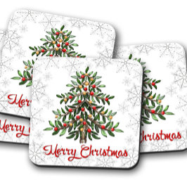 Weißer Weihnachtsbaum | Christmas Cork Untersetzer