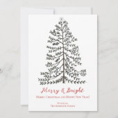 Weißer Weihnachtsbaum froh Weihnachten (Vorderseite)