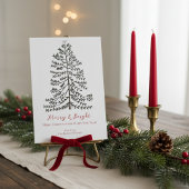 Weißer Weihnachtsbaum froh Weihnachten