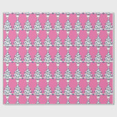 Weißer Weihnachtsbaum Geschenkpapier (Flach)