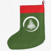 Weißer Weihnachtsbaum mit Enso Großer Weihnachtsstrumpf (Rückseite)