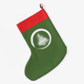Weißer Weihnachtsbaum mit Enso Großer Weihnachtsstrumpf (Rückseite (Hängend))