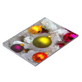 Weißer Weihnachtsbaum mit farbenfrohen Bauern Notizblock (Linke Seite)