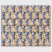 Weißer Weihnachtsbaum mit Licht Geschenkpapier (Flach)