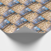 Weißer Weihnachtsbaum mit Licht Geschenkpapier (Ecke)