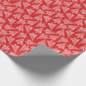 Weißer Weihnachtsbaum mit rotem Backing Geschenkpapier (Ecke)