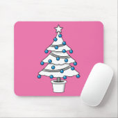 Weißer Weihnachtsbaum Mousepad (Mit Mouse)