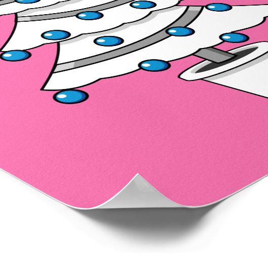 Weißer Weihnachtsbaum Poster (Ecke)