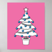 Weißer Weihnachtsbaum Poster (Vorne)