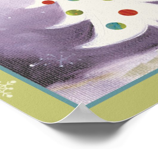 Weißer Weihnachtsbaum Poster (Ecke)