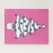 Weißer Weihnachtsbaum Puzzle (Horizontal)