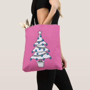 Weißer Weihnachtsbaum Tasche