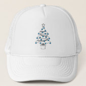 Weißer Weihnachtsbaum Truckerkappe (Vorderseite)