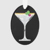 Weißer Weihnachtscocktail Personalisiert Ornament (Rückseite)