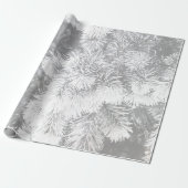 Weißer Weihnachtskiefer Geschenkpapier (Ungerollt)