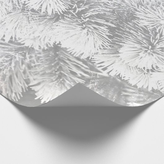 Weißer Weihnachtskiefer Geschenkpapier (Ecke)