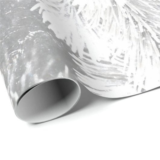 Weißer Weihnachtskiefer Geschenkpapier (Rolleneckpunkt)