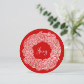 Weißer Weihnachtskranz Feiertagskarte (Stehend Vorderseite)