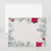 Weißer Weihnachtsrahmen Feiertagskarte (Vorne/Hinten)