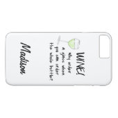 Weißer Wein - Auftrags-ganzer Flaschen-Name Case-Mate iPhone Hülle (Rückseite (Horizontal))