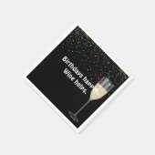 Weißer Wein Geburtstag und Confetti Napkins Serviette (Ecke)